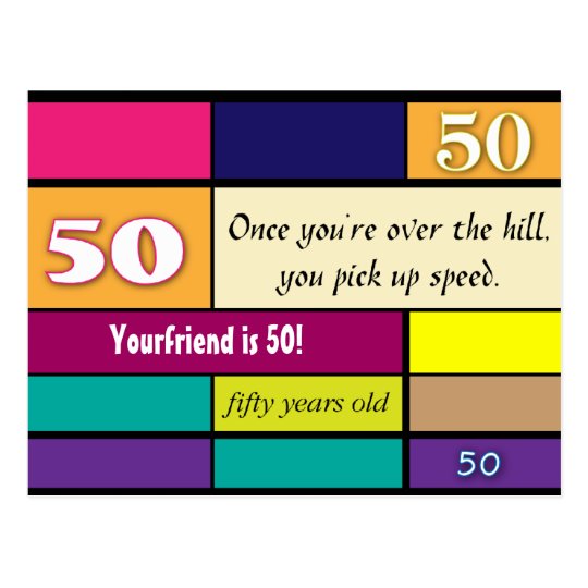 50th Birthday Postcard