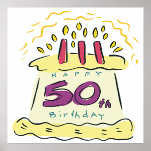 Happy 50th Birthday Posters &amp; Photo Prints | Zazzle