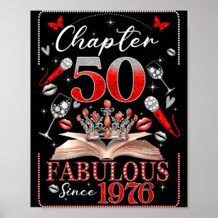 50th Birthday Queen Chapter 50 Fabulous Since 1976 Poster