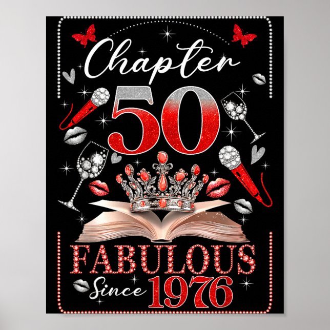 50th Birthday Queen Chapter 50 Fabulous Since 1976 Poster (Front)