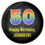 [ Thumbnail: 50th Birthday - Rainbow Spectrum Pattern Number 50 ]