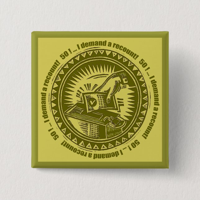 50th Birthday Recount Button (Front)