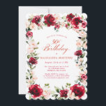 50th Birthday Red Rose Pink Peony Floral Invitation<br><div class="desc">Red roses and blush pink peonies are nestled in dark green leaves on this beautiful and unique birthday invitation. Classic script calligraphy lets your guests know it's a milestone birthday and who the birthday celebrant is. This item is part of the Red Rose Pink Peony collection. It contains the templates...</div>