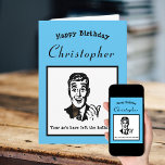 50th Birthday Retro Cartoon Funny Personalized Card<br><div class="desc">Say happy birthday and have some fun with this vintage retro style birthday card. Easily customized using the template provided.</div>