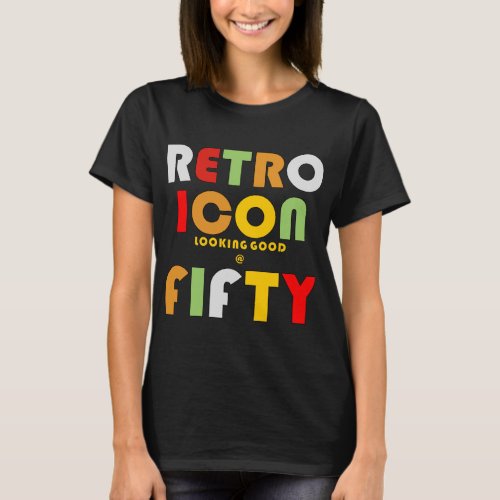 50th Birthday Retro Icon T_Shirt