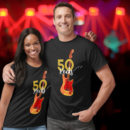 50th Birthday Rock and Roll Guitar T-Shirt