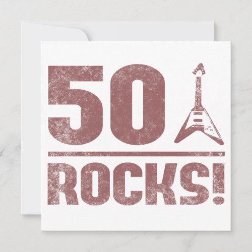 50th Birthday Rocks Announcements