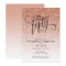 50th Birthday Rose Gold Glitter Invitation