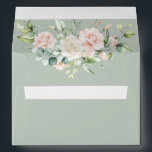 50th Birthday Sage Green Floral Elegant Envelope<br><div class="desc">Luxurious blush sage watercolor flowers on a gorgeous soft feminine background.  Such a beautiful 50th Birthday card for that special milestone l party Reminder:  Zazzle guarantees 100% customer service and satisfaction.</div>
