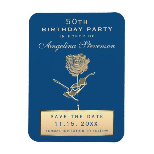 50th Birthday Save The Date Invitation Magnet