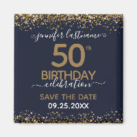 50th Birthday Save the Date Magnet