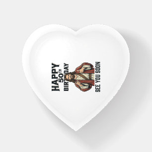 50th Birthday See You Soon Religious Humor Design_ Paperweight