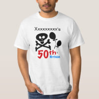 50th Birthday Skull Crossbones T-Shirt