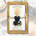 50th Birthday Sparkle Glam Funny Cheers to 50  Magnet<br><div class="desc">Celebrate that special someone's 50th (or any age)  birthday with a champagne toast!  This funny and glam magnet is an extra special touch for her big milestone. Great memento for her refrigerator too :)</div>