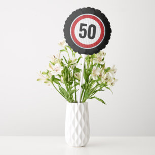 50th Birthday Speed Limit Sign - ANY AGE Balloon
