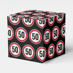 50th Birthday Speed Limit Sign - ANY AGE Favor Boxes