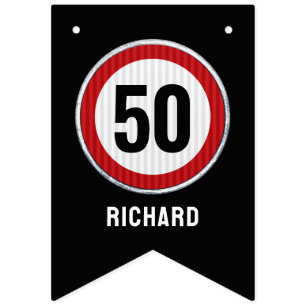 50th Birthday Speed Limit Sign CUSTOM AGE & NAME