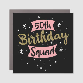 50th Birthday Squad Car Magnet