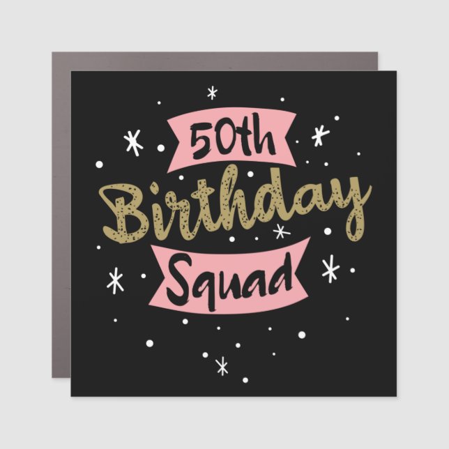 50th Birthday Squad Car Magnet (Front)