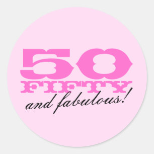 50th Birthday stickers   50 and fabulous