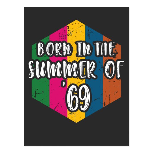 50th Birthday Summer Of 69 Gift Mom Dad Vintage Postcard Zazzle Com