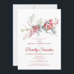 50th Birthday Surprise Party Greenery Red Berry Invitation<br><div class="desc">Invite your guests to a special winter birthday surprise party with this elegant red berry and greenery floral design. Deep red berries are nestled in leaves and branches. Red text adds to the festive mood. This item is part of the Winter Berry Collection. It contains templates you can use to...</div>