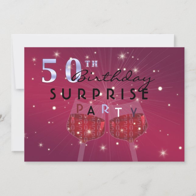 50th birthday surprise party invitation (Front)
