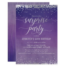 50th Birthday Surprise Party Invitation - Elegant