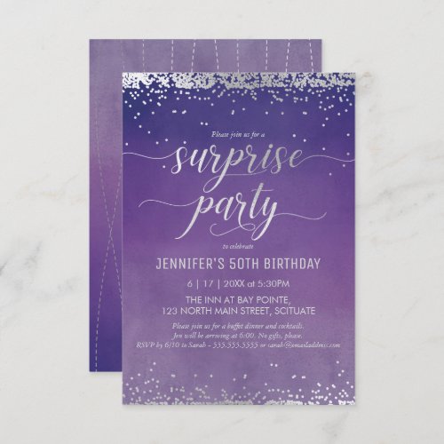 50th Birthday Surprise Party Invitation _ Elegant