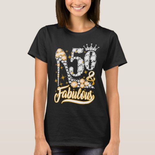 50th Birthday T_shirt 50 and Fabulous T_shirt