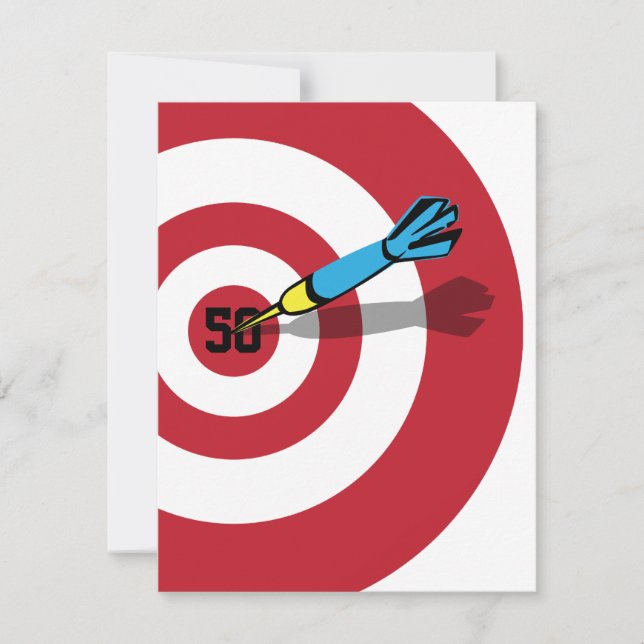 50th Birthday - Target Bullseye Invitation (Front)