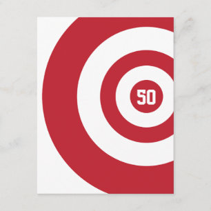 50th Birthday - Target Bullseye Invitation