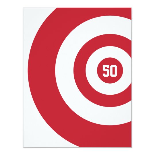  50th  Birthday  Target  Bullseye Invitation Zazzle com