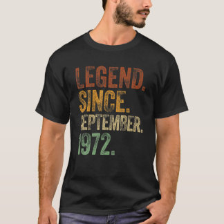 50Th Birthday Tee September Born 50 Years Legend S