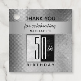50th Birthday Thank You Favor Tags