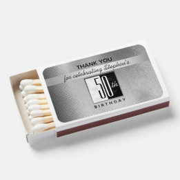 50th Birthday Thank You Matchboxes