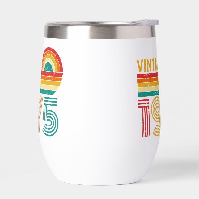 50th Birthday Thermal Wine Tumbler (Left)