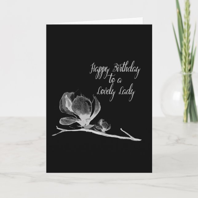 **50th** BIRTHDAY  to a  *LOVELY LADY* Card (Front)