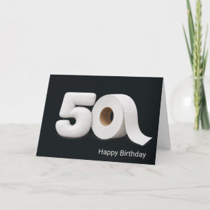 50th Birthday Toilet Paper Roll Card