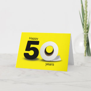 50th Birthday Toilet Paper Roll Card
