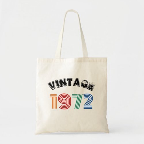 50th Birthday Vintage 1972  Tote Bag