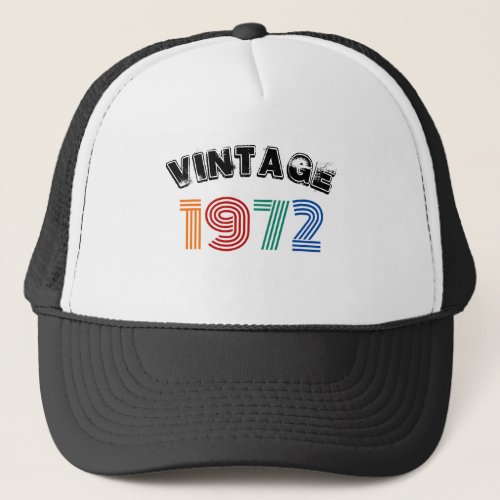 50th Birthday Vintage 1972  Trucker Hat