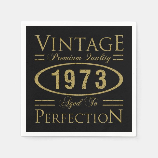 50th Birthday Vintage 1973 Napkins (Front)