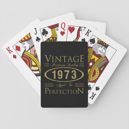 50th Birthday Vintage 1973 Playing Cards
