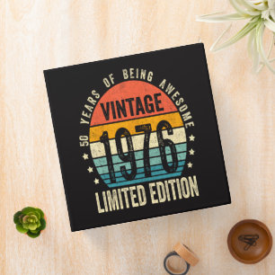50th Birthday Vintage 1976 Limited Edition 3 Ring Binder