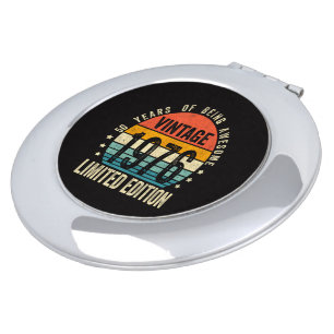 50th Birthday Vintage 1976 Limited Edition  Compact Mirror