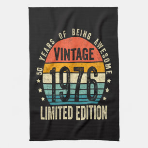 50th Birthday Vintage 1976 Limited Edition  Kitchen Towel