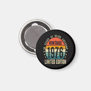 50th Birthday Vintage 1976 Limited Edition Magnet