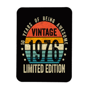 50th Birthday Vintage 1976 Limited Edition Magnet
