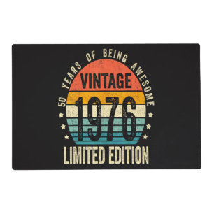 50th Birthday Vintage 1976 Limited Edition Placemat